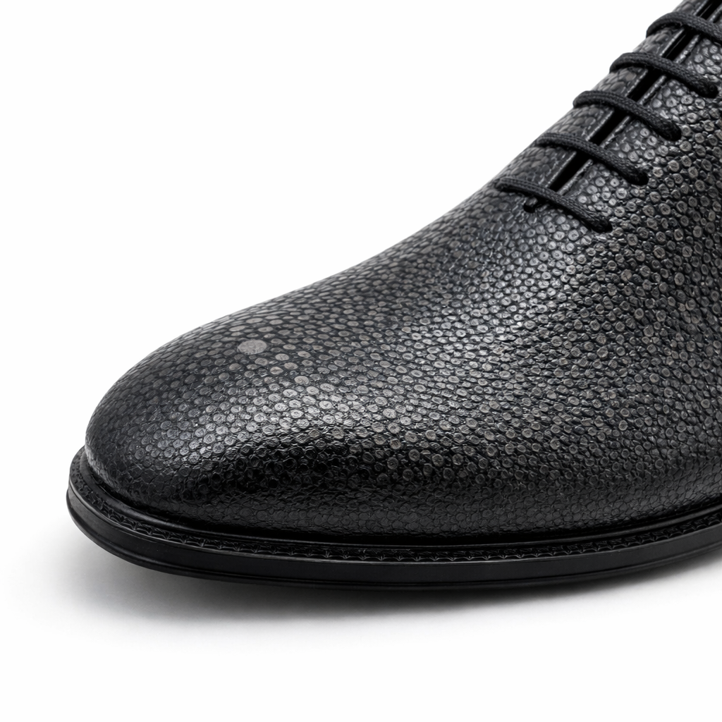 James: Richelieu Homme - Cuir Noir Graphite