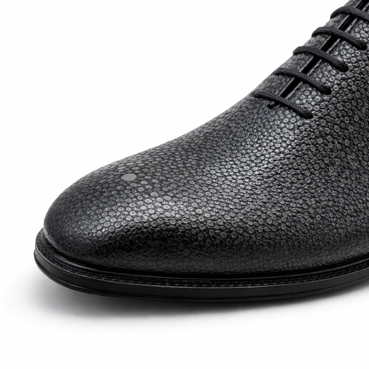 James: Richelieu Homme - Cuir Noir Graphite