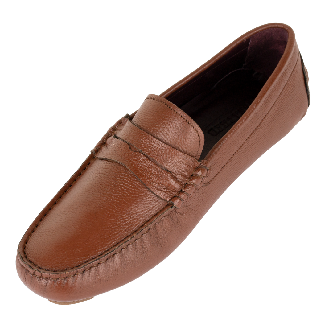 Harvey : Mocassin Homme - Tabac grainé