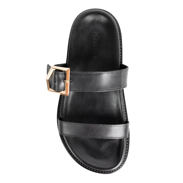 Penelope : Sandales Femme - Cuir Noir
