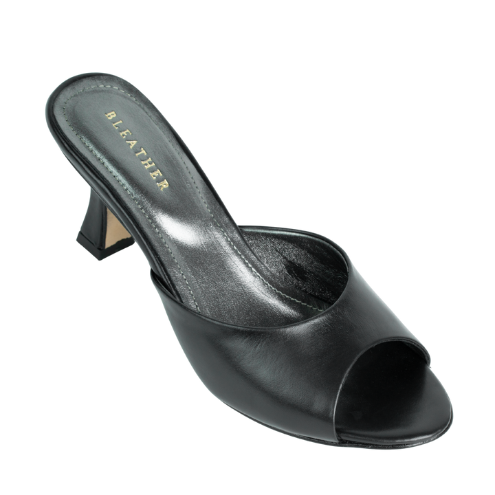 Olga : Sandales Femme - Cuir Noir