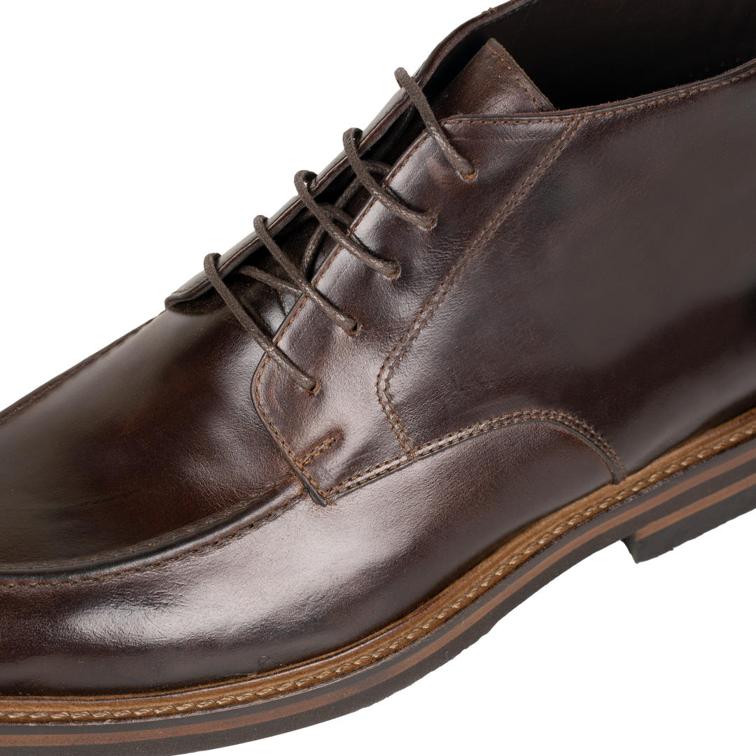 Taylor: Demi Bottes Homme - Cuir Marron - Bleather Maroc