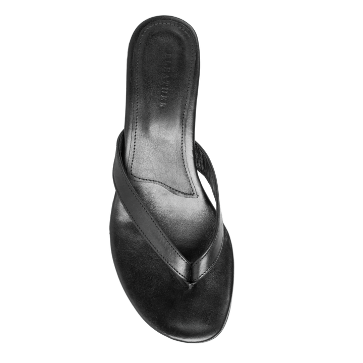 Celestine : Sandales Femme - Cuir Noir