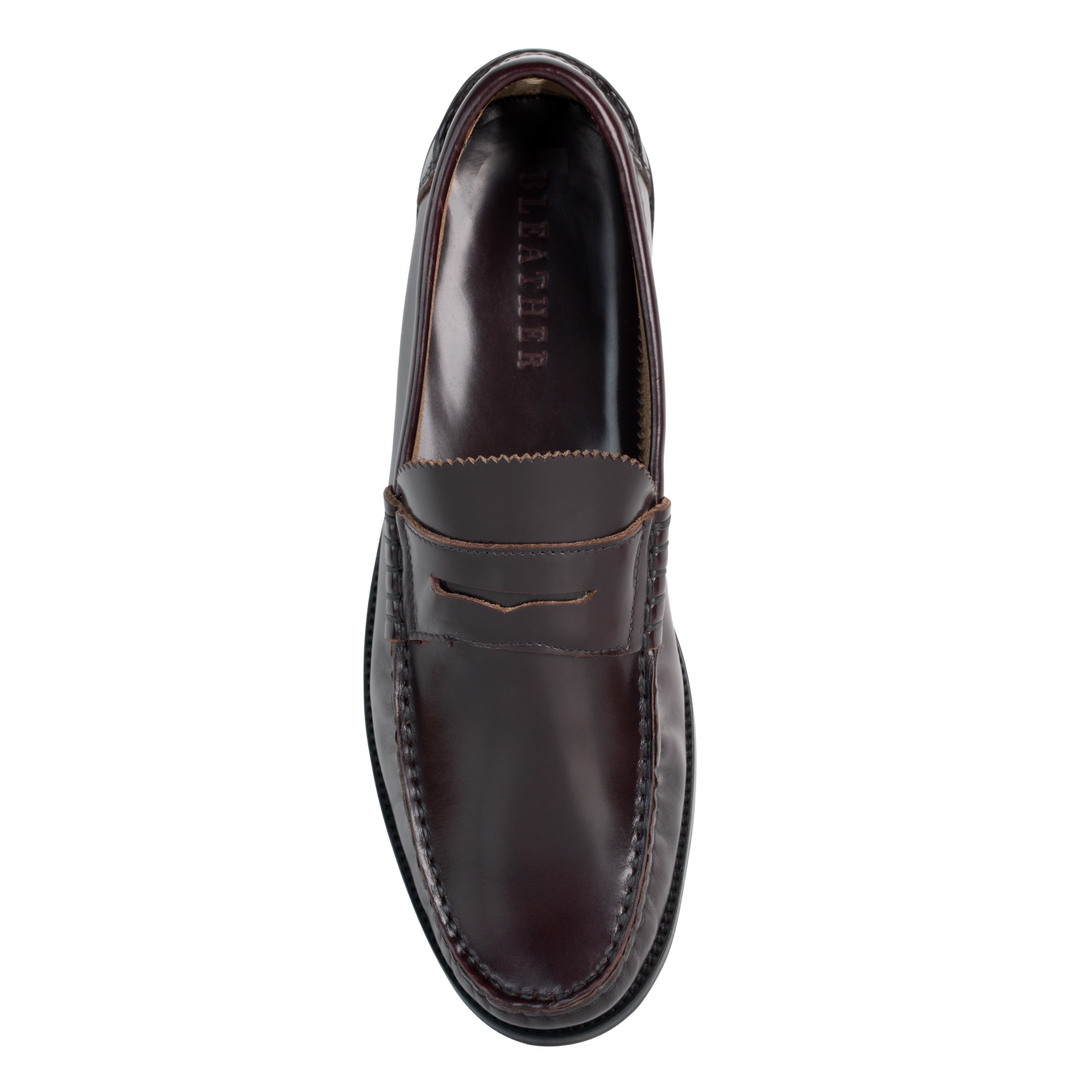 Wallas : Mocassin Homme - Cuir Bordeaux