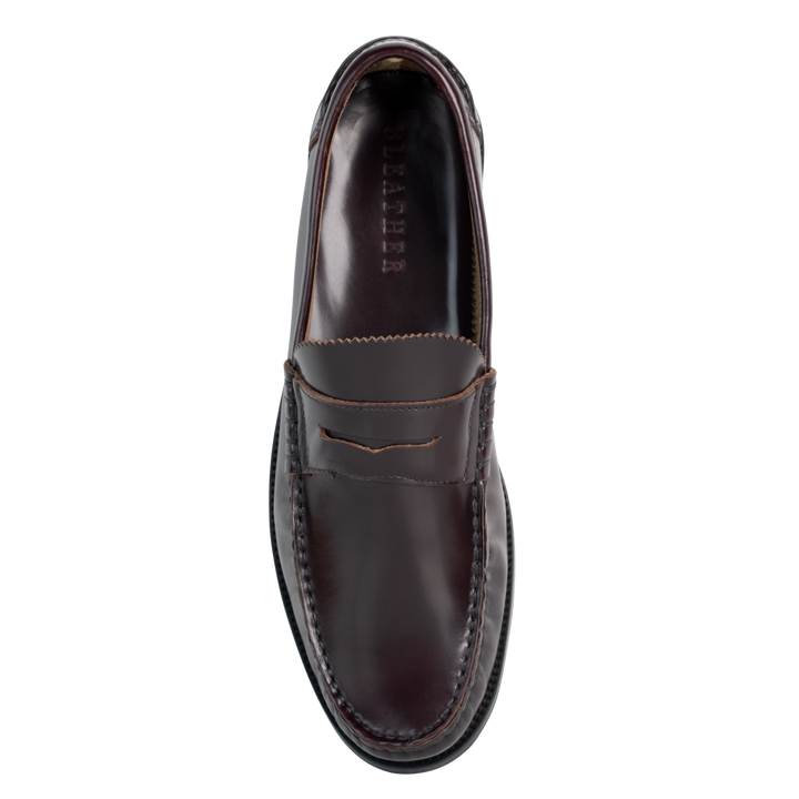 Wallas : Mocassin Homme - Cuir Bordeaux