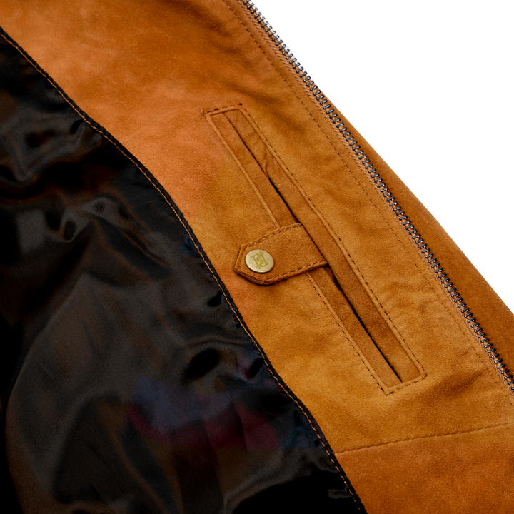 Bomber: Jacket Homme - daim tabac