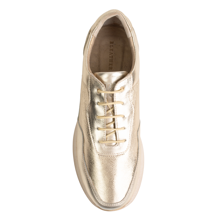Lucy : Sneakers Femme - Cuir doré