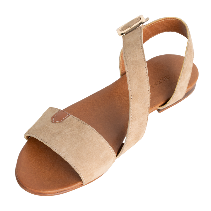 Kaya : Sandales Femme - Daim Beige