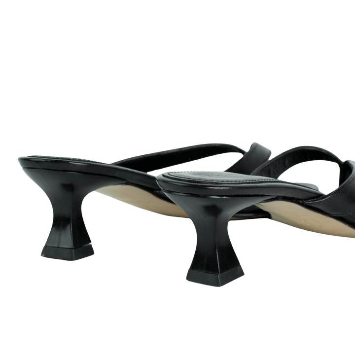 Celestine : Sandales Femme - Cuir Noir