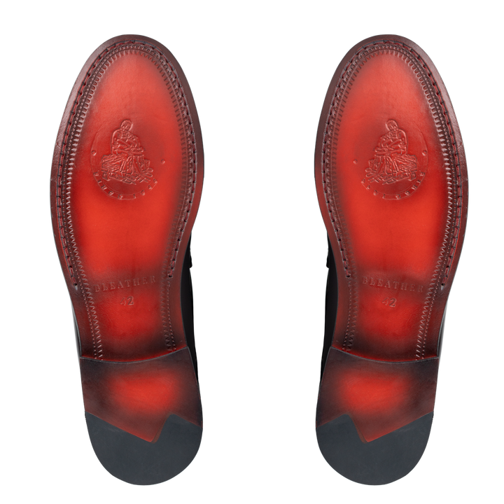 Wallas : Mocassin Homme - Cuir Bordeaux