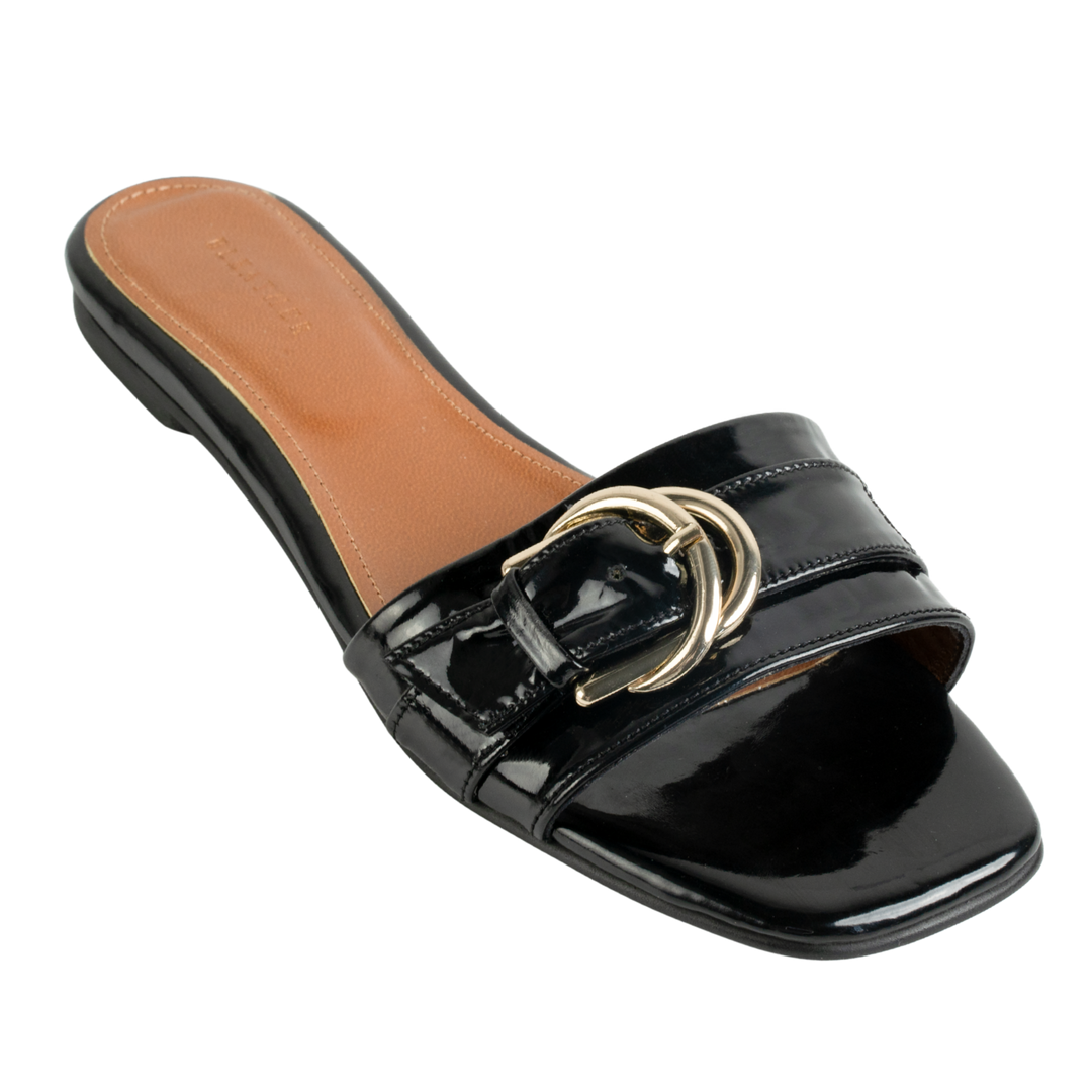 Azure : Sandales Femme - Cuir Noir