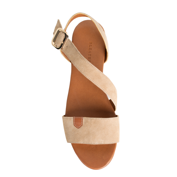 Kaya : Sandales Femme - Daim Beige