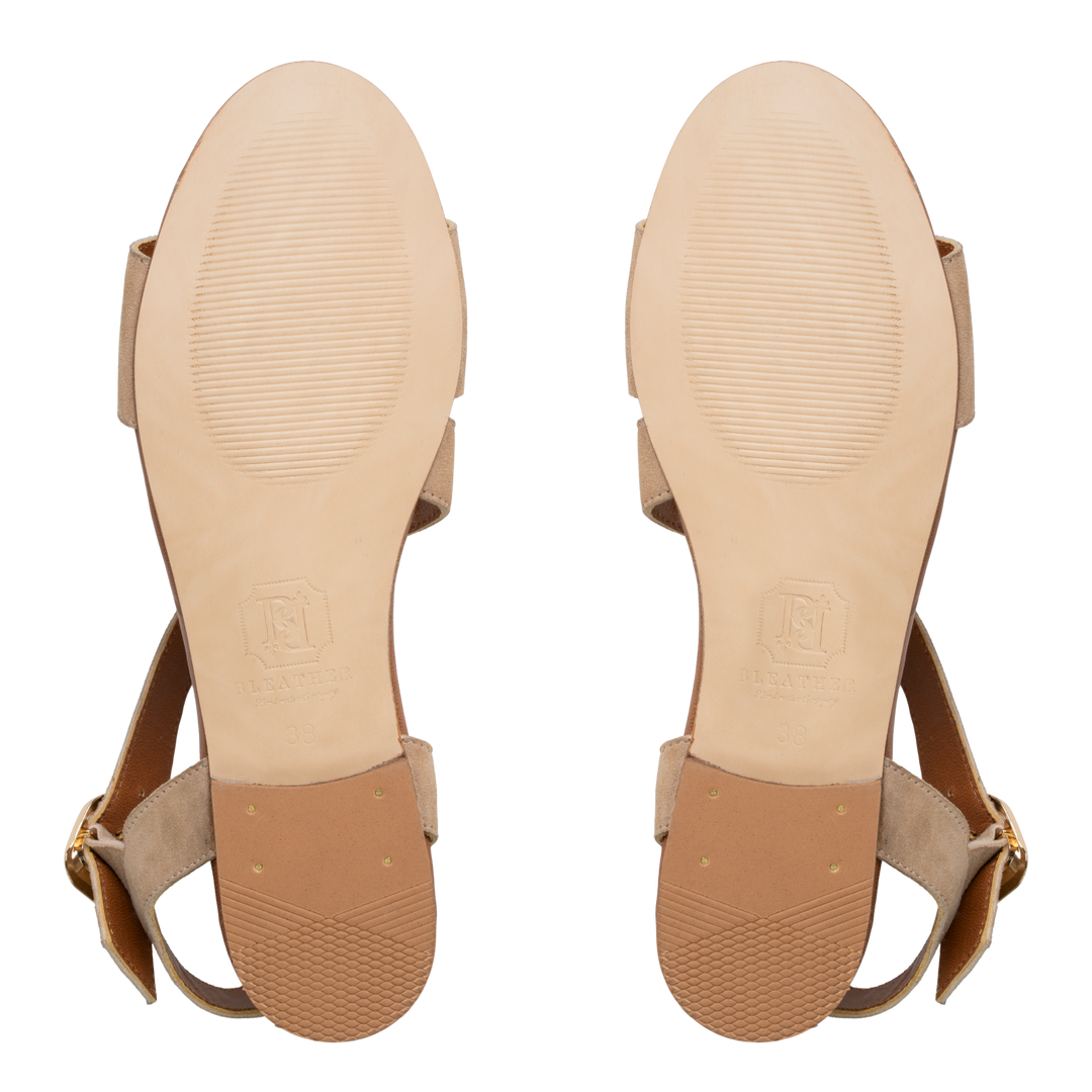 Kaya : Sandales Femme - Daim Beige