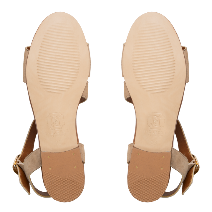 Kaya : Sandales Femme - Daim Beige