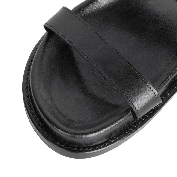 Penelope : Sandales Femme - Cuir Noir