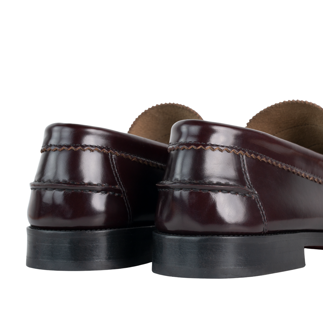 Wallas : Mocassin Homme - Cuir Bordeaux