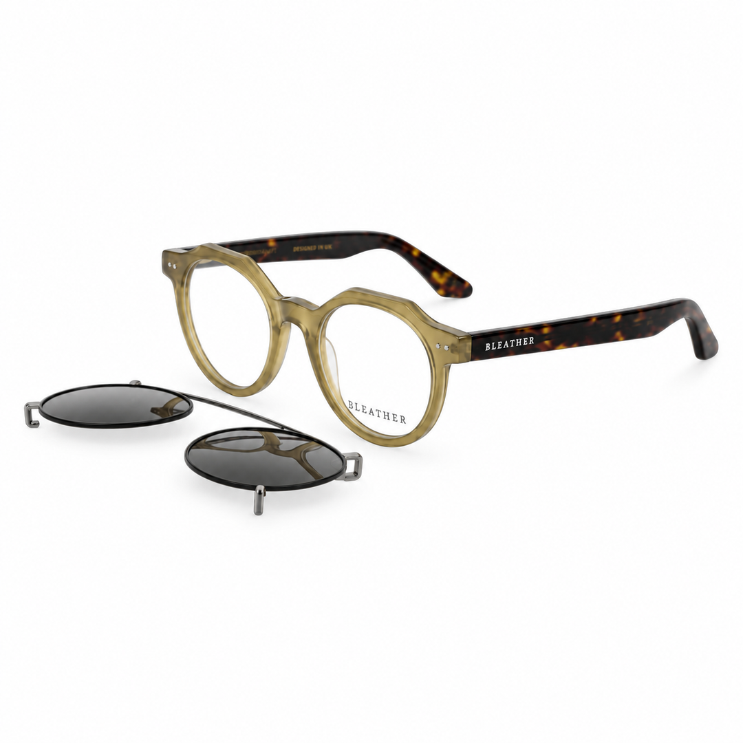 Ginkgo: Lunettes à clips de luxe Beige