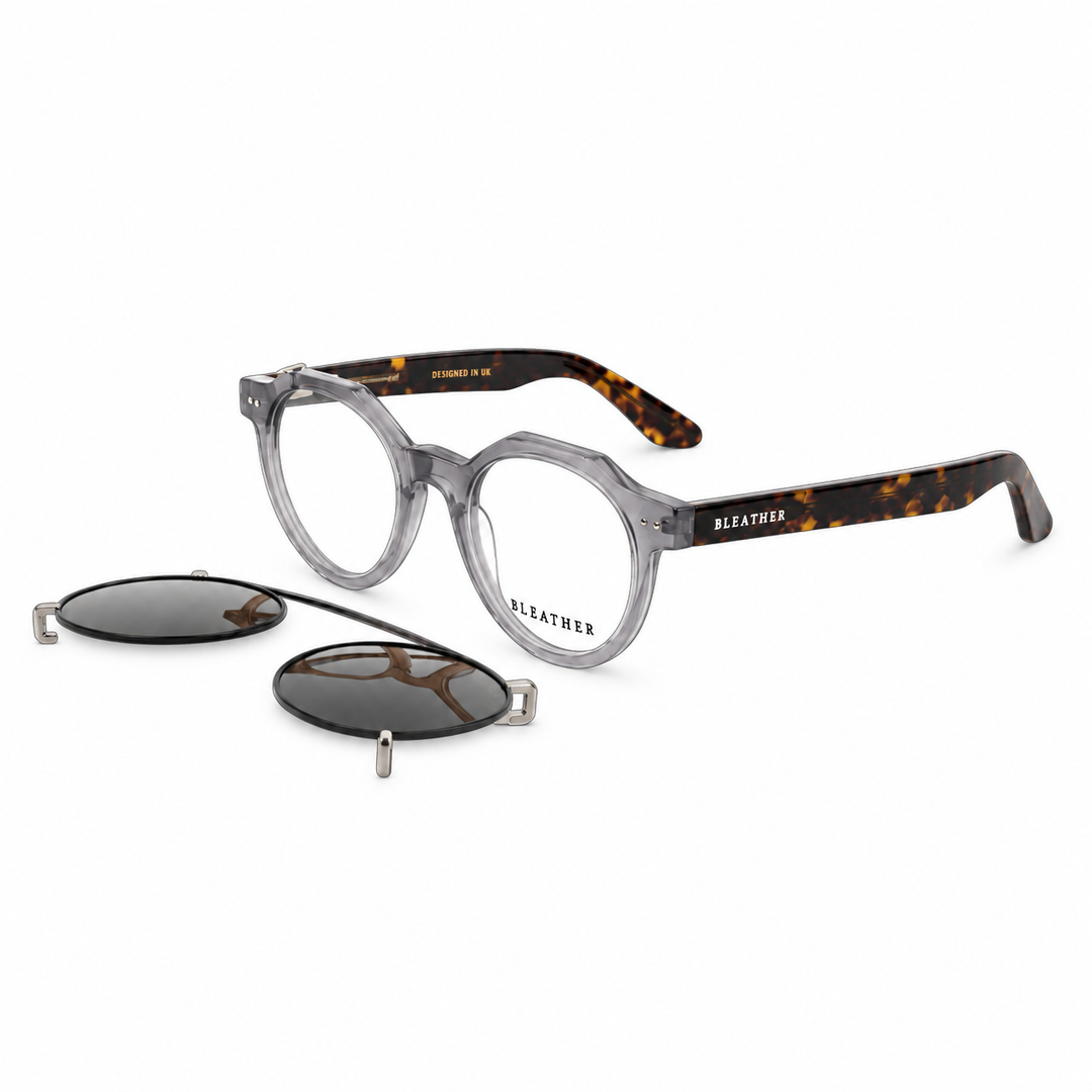 Ginkgo: Lunettes à clips de luxe Gris