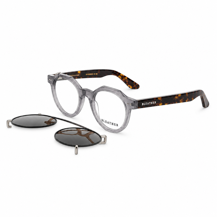 Ginkgo: Lunettes à clips de luxe Gris