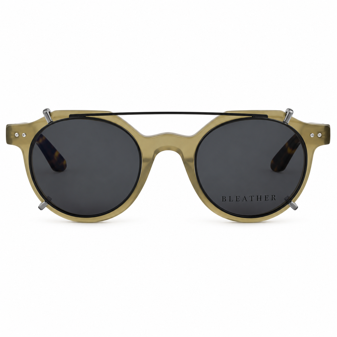 Ginkgo: Lunettes à clips de luxe Beige