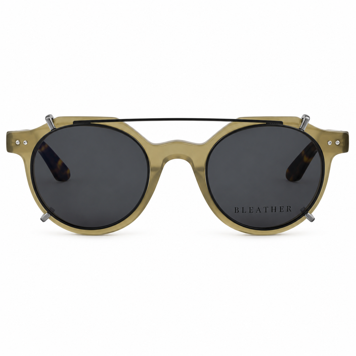 Ginkgo: Lunettes à clips de luxe Beige