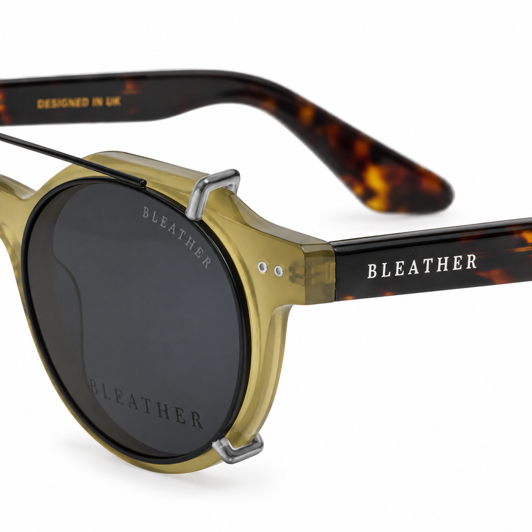 Ginkgo: Lunettes à clips de luxe Beige