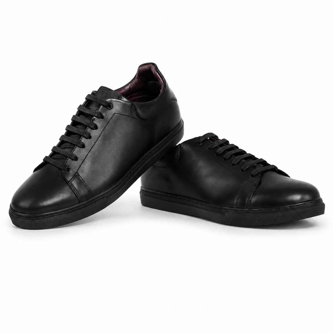 Stanley : Sneakers Homme - Cuir Noir