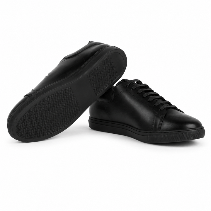 Stanley : Sneakers Homme - Cuir Noir