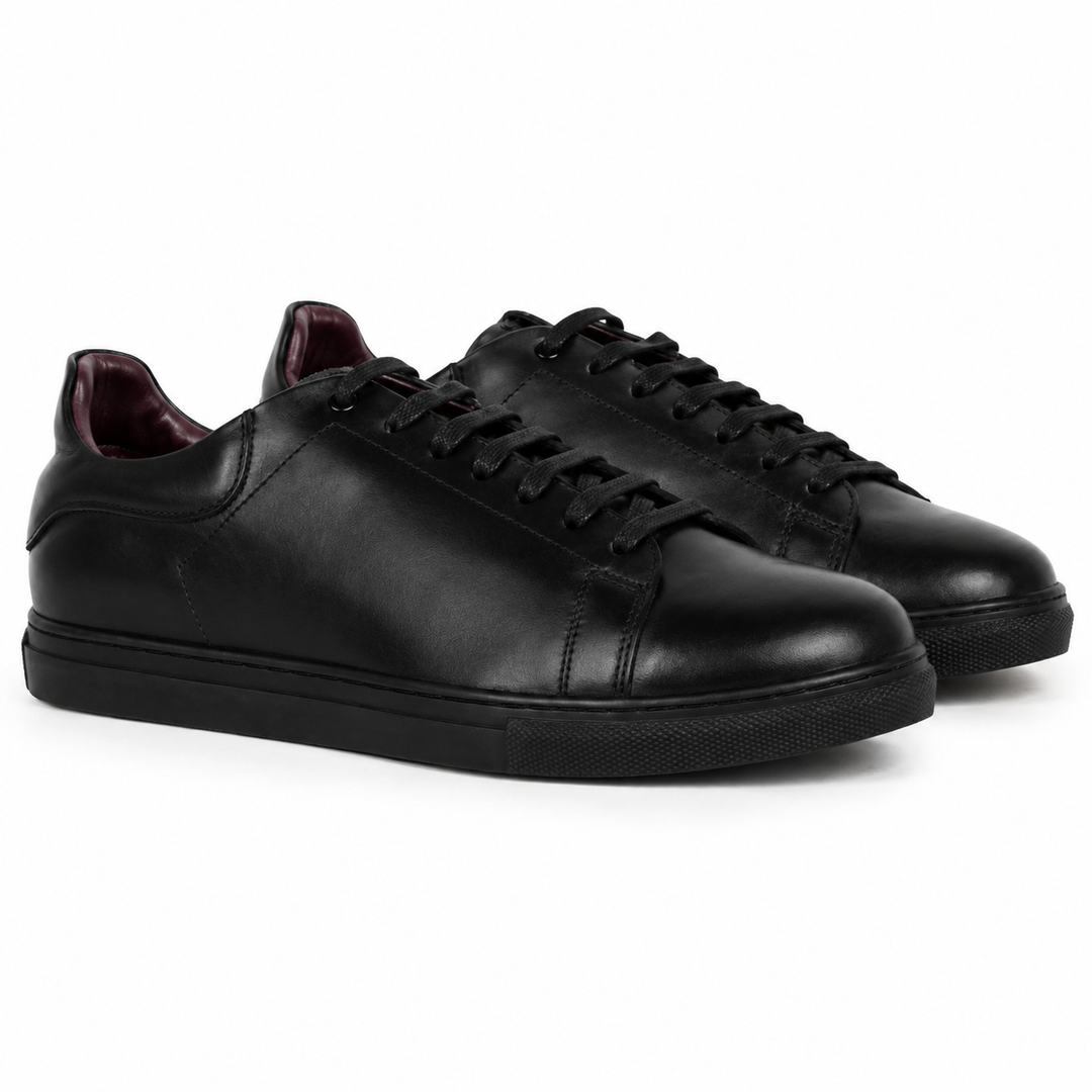 Stanley : Sneakers Homme - Cuir Noir
