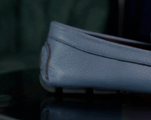 Harvey : Mocassin Homme - Cuir Bleu Saphir