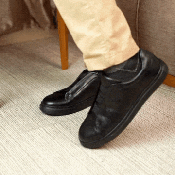 York: Sneakers Homme - Cuir Noir