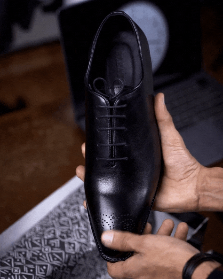 Lanner: Richelieu Homme - Cuir Noir - Bleather Maroc