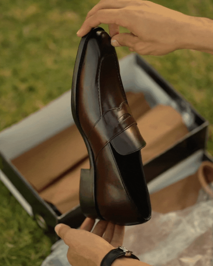 River: Mocassin Homme - Cuir Bordeaux - Bleather Maroc