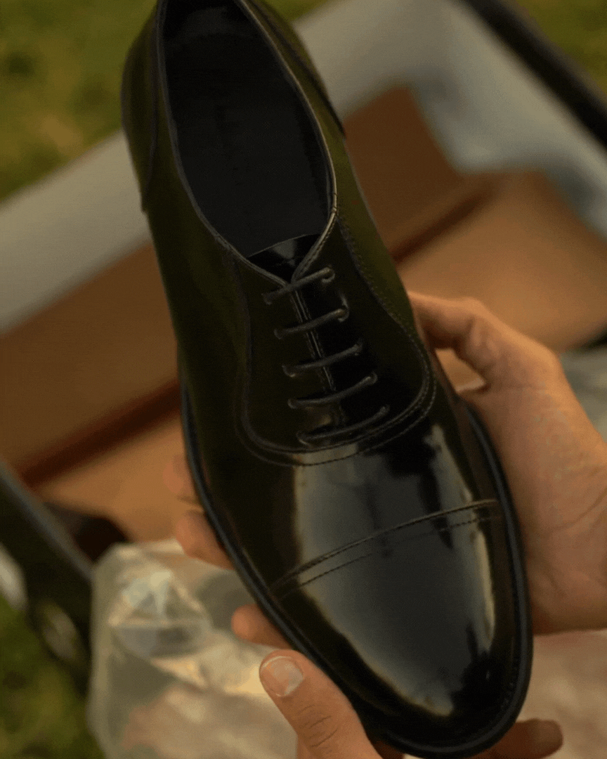 Walker: Richelieu Homme - Cuir Noir - Bleather Maroc