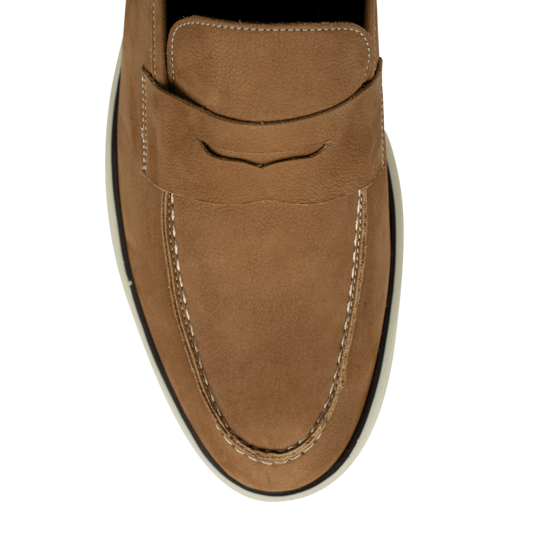 Alan: Mocassin Homme - Gomme Cognac - Bleather Maroc
