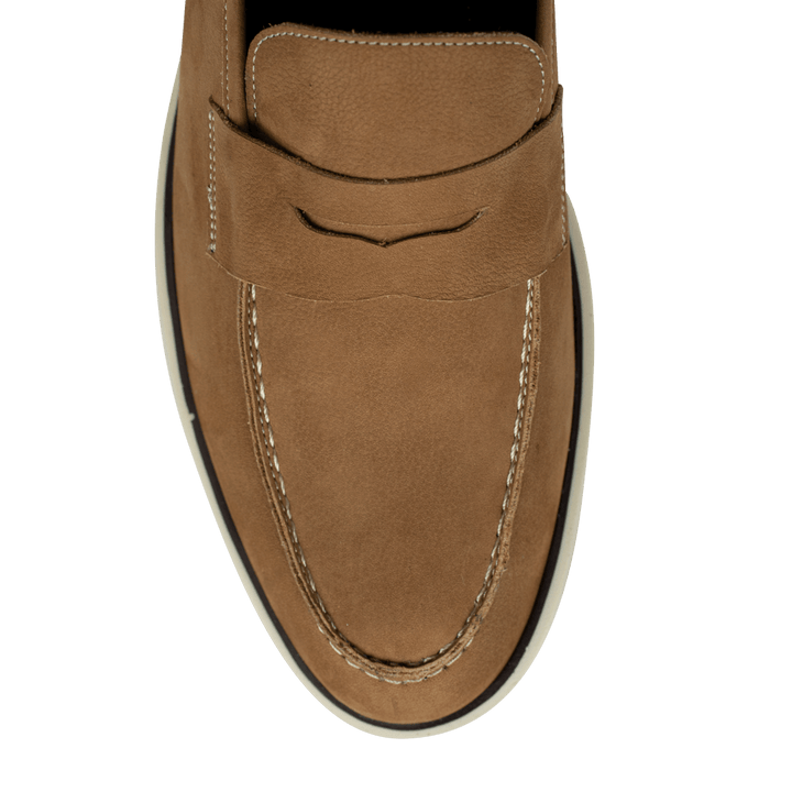 Alan: Mocassin Homme - Gomme Cognac - Bleather Maroc