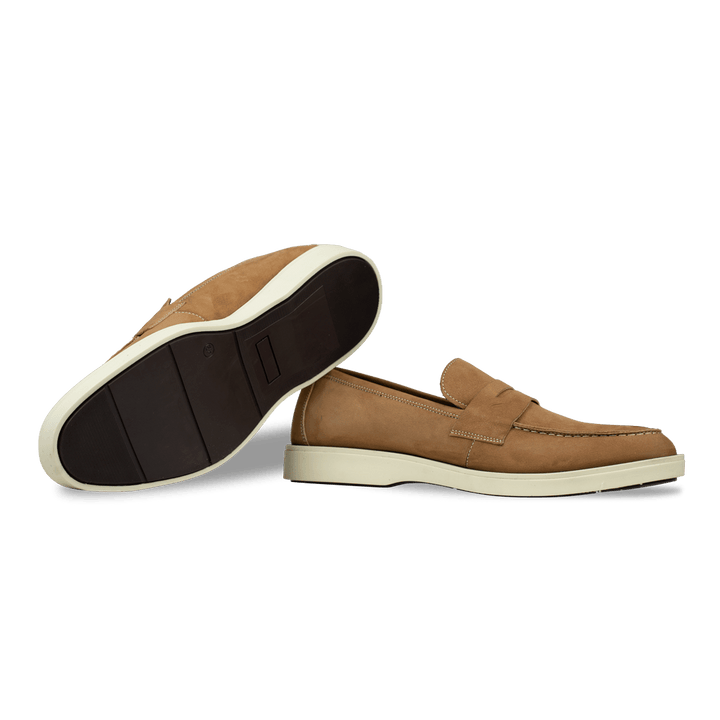 Alan: Mocassin Homme - Gomme Cognac - Bleather Maroc