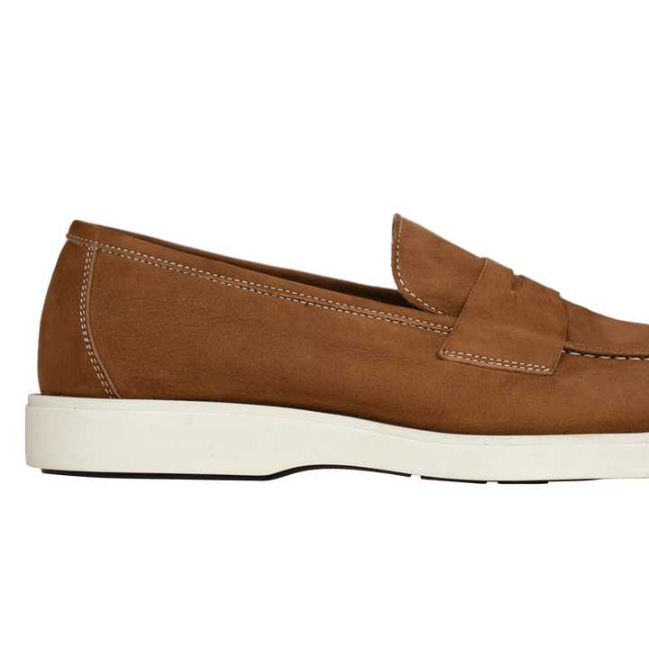 Alan: Mocassin Homme - Gomme Marron - Bleather Maroc