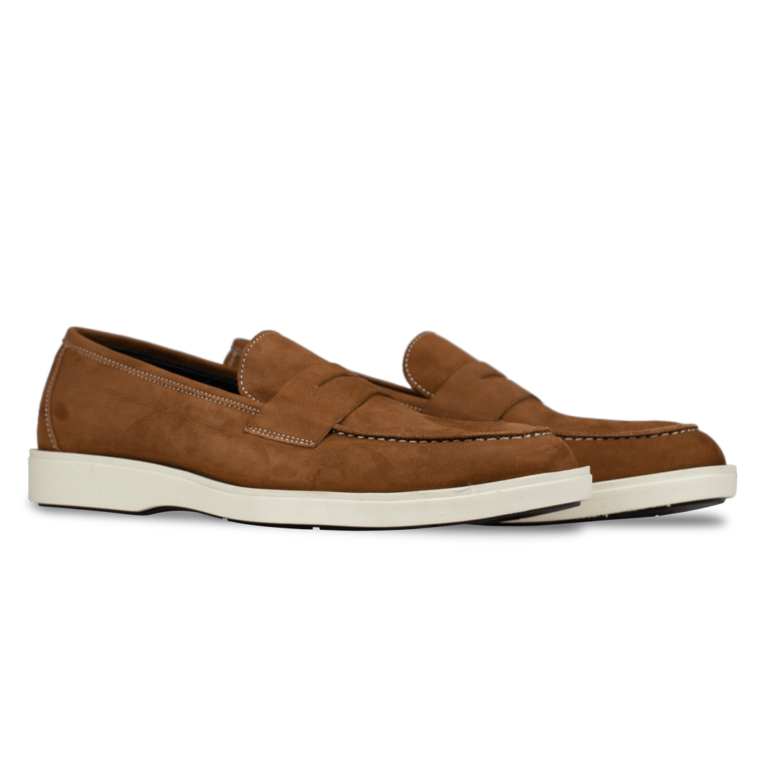 Alan: Mocassin Homme - Gomme Marron - Bleather Maroc