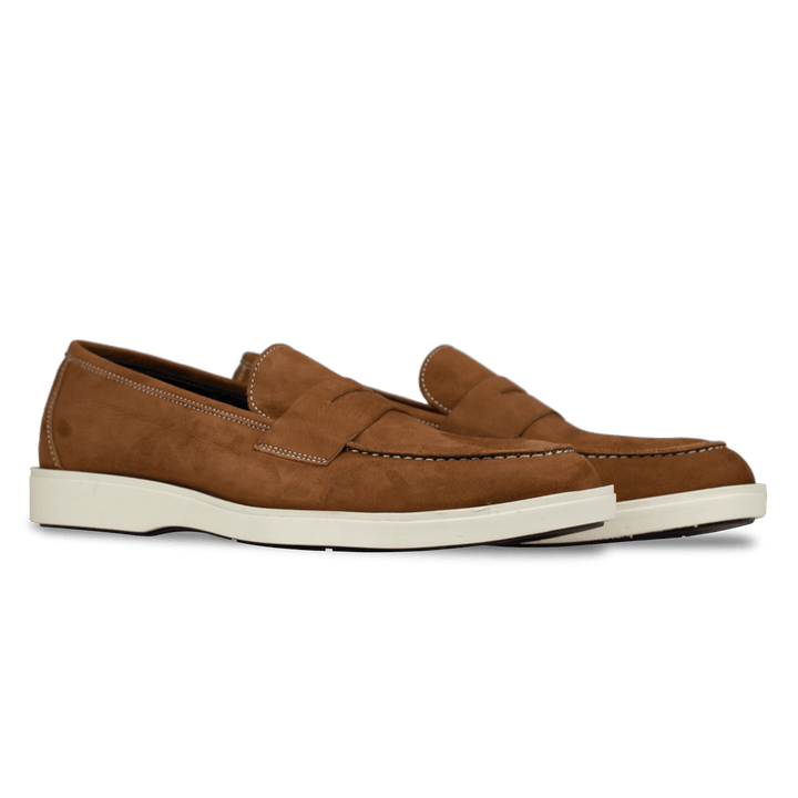 Alan: Mocassin Homme - Gomme Marron - Bleather Maroc