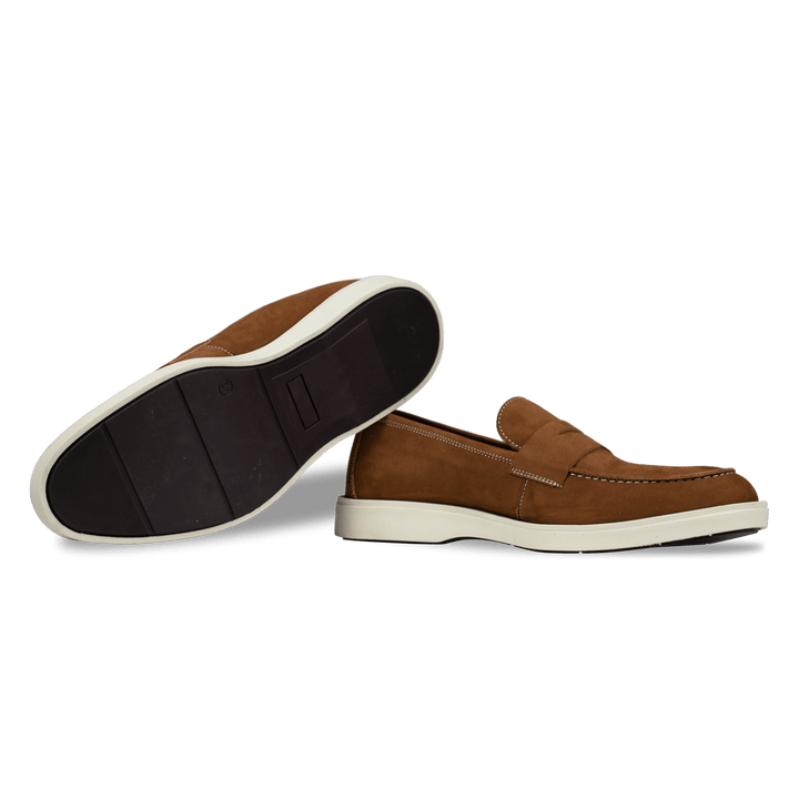 Alan: Mocassin Homme - Gomme Marron - Bleather Maroc