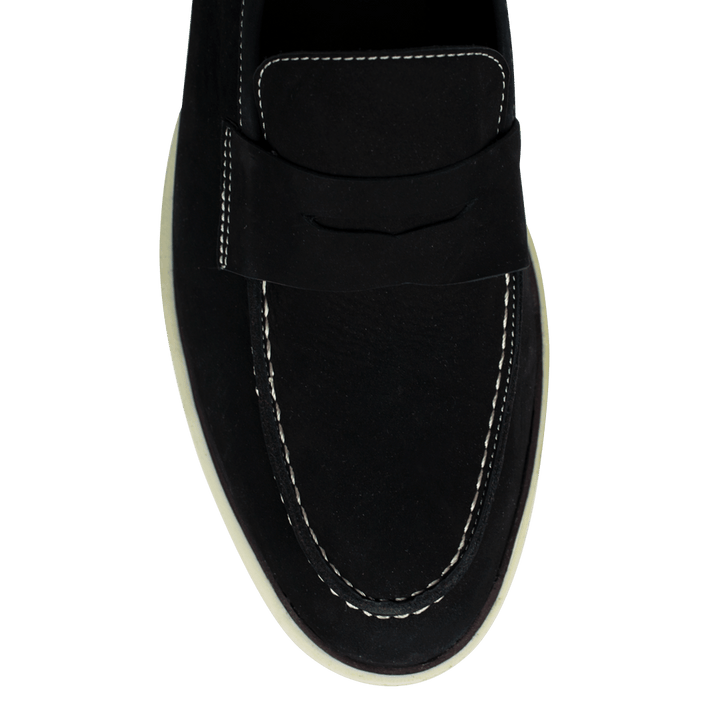 Alan: Mocassin Homme - Gomme Noir - Bleather Maroc