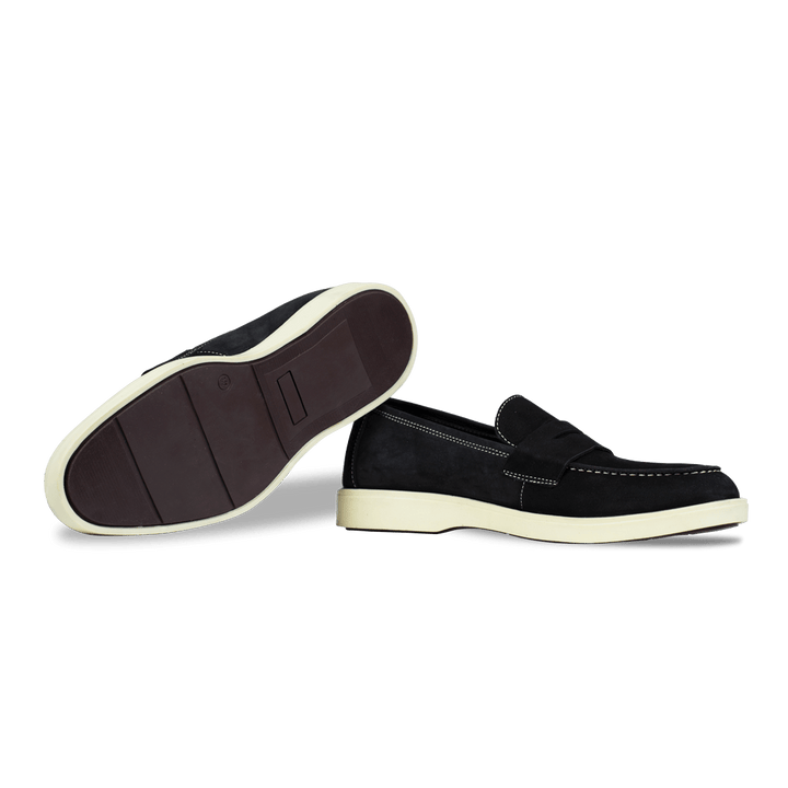 Alan: Mocassin Homme - Gomme Noir - Bleather Maroc