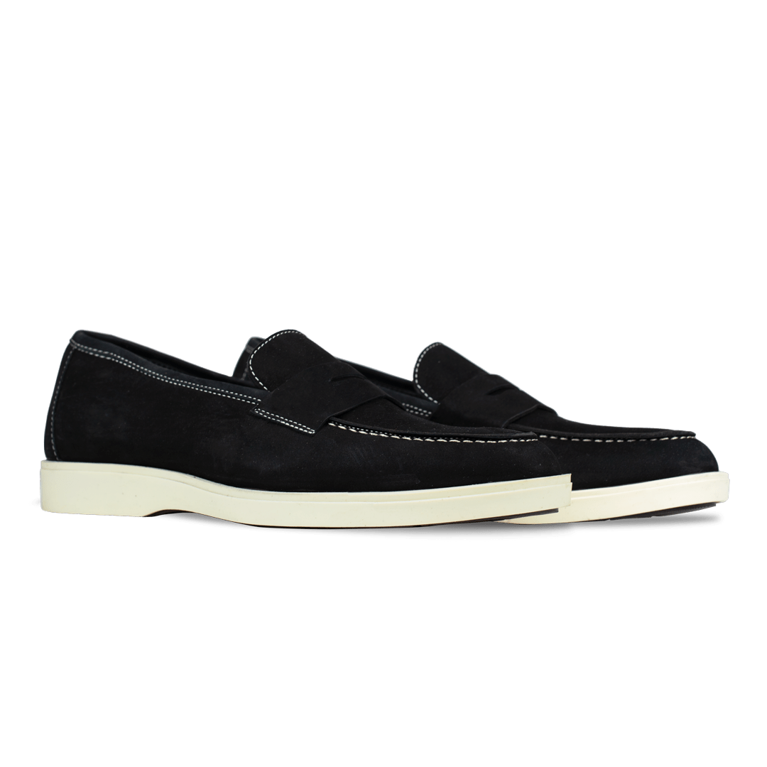 Alan: Mocassin Homme - Gomme Noir - Bleather Maroc