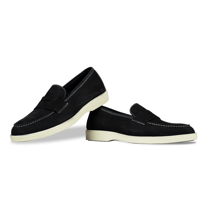 Alan: Mocassin Homme - Gomme Noir - Bleather Maroc