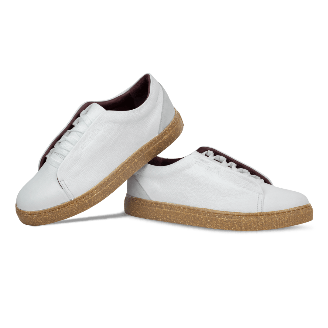 Albert : Sneakers Homme - Cuir Blanc - Bleather Maroc