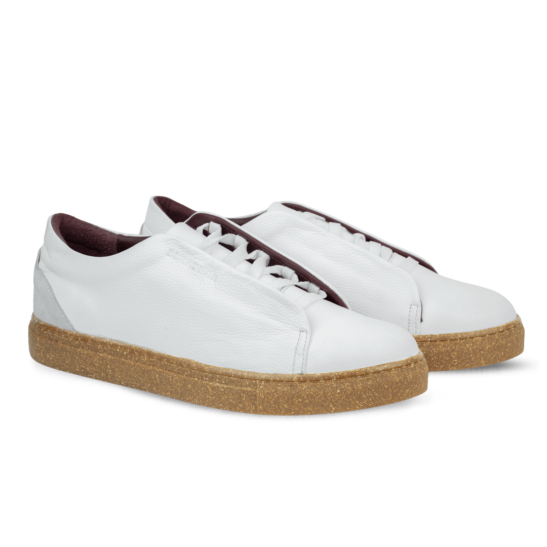 Albert : Sneakers Homme - Cuir Blanc - Bleather Maroc