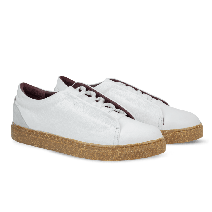 Albert : Sneakers Homme - Cuir Blanc - Bleather Maroc