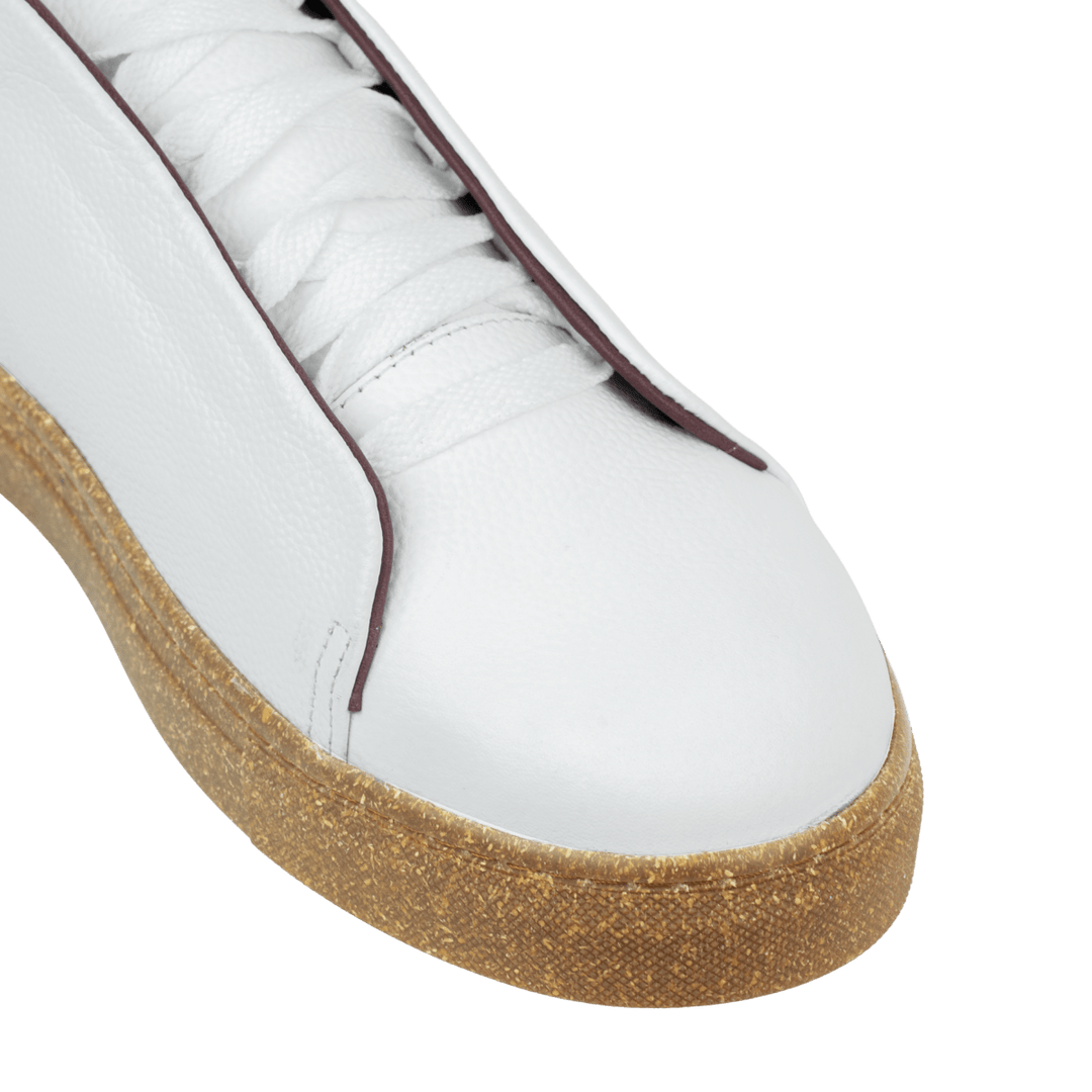 Albert : Sneakers Homme - Cuir Blanc - Bleather Maroc