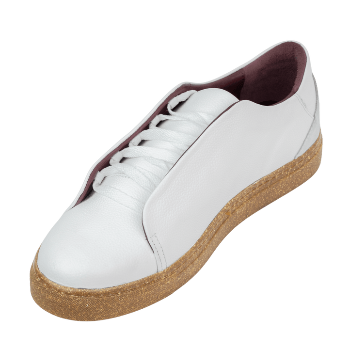 Albert : Sneakers Homme - Cuir Blanc - Bleather Maroc